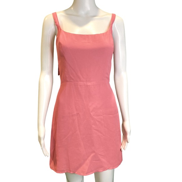 NWT Reformation Annabell Pink Sleeveless Crepe Mini Dress - Sz 4 - Picture 6 of 11